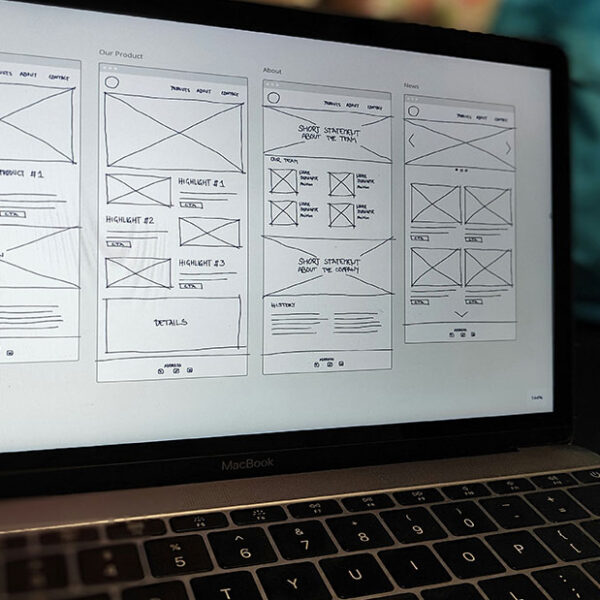 draft layout of website design in Edmonton